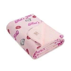 Paris Hilton That’s Hot Luxe Plush Oversized Reversible Pink Throw Blanket